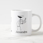 アールデコレディーズハンドホールディングシャンパングラス ジャンボコーヒーマグカップ (右)