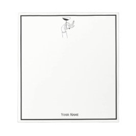 アールデコレディーズハンドホールディングシャンパングラス ノートパッド