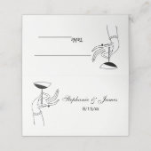 アールデコレディーズハンドホールディングシャンパングラス プレイスカード (外部開封)