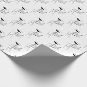 アールデコレディーズハンドホールディングシャンパングラス ラッピングペーパー (角)