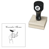 アールデコレディーズハンドホールディングシャンパングラス ラバースタンプ (押印)