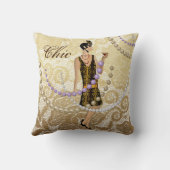 アールデコレディ金ゴールドフローラレース クッション (裏面)