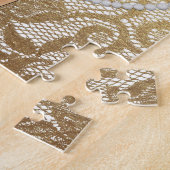 アールデコレディ金ゴールドレース ジグソーパズル (側面)