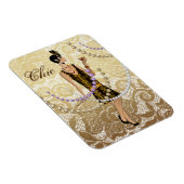 アールデコレディ金ゴールドレース マグネット (右側)