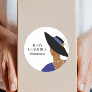 アールデコレディ、ショップ、美しいビジネスまたは化粧品 ラウンドシール