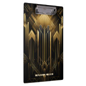 アールデコレトロクラシックヴィンテージ1920sブラック&金ゴールド クリップボード (右)