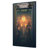 アールデコレトロクラシックヴィンテージ1920sブラック&金ゴールド クリップボード (左)