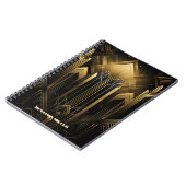 アールデコレトロクラシックヴィンテージ1920sブラック&金ゴールド ノートブック (左側)