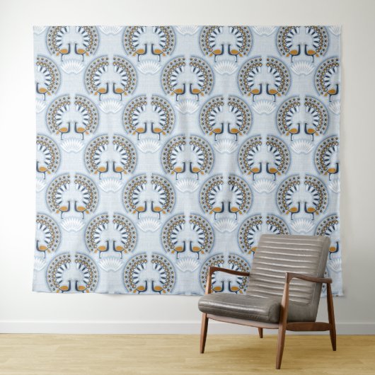 アールデコレトロピーコック タペストリー (インサイチュ(横))