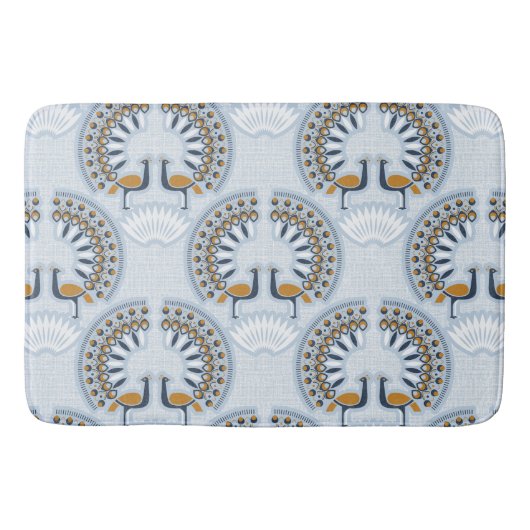 アールデコレトロピーコック バスマット (正面)