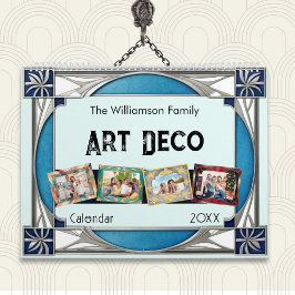アールデコレトロフレームファミリ写真エレガント壁 カレンダー