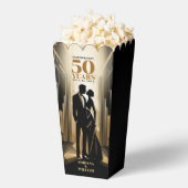 アールデコレトロブラック&金ゴールド結婚ズ・アニバーサリー フェイバーボックス (はじけた状態)