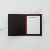 アールデコレトロヴィンテージカップルのメッセージ シーズンカード (内部)