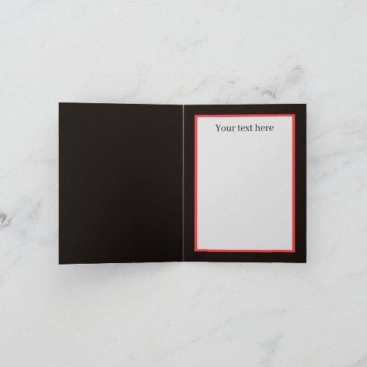 アールデコレトロヴィンテージカップルのメッセージ シーズンカード (内部)