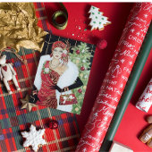 アールデコレトロヴィンテージクリスマスレディ ノートカード