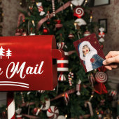 アールデコレトロヴィンテージクリスマスレディ ノートカード