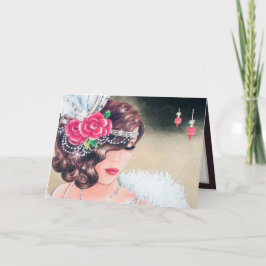 アールデコレトロヴィンテージクリスマス シーズンカード