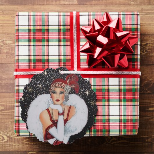 アールデコレトロヴィンテージ追加文字レディ オーナメントカード (インサイチュ (ギフト))