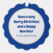 アールデコレトロヴィンテージ追加文字レディ オーナメントカード (裏面)