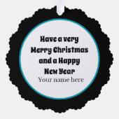 アールデコレトロヴィンテージ追加文字レディ オーナメントカード (裏面)