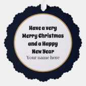 アールデコレトロヴィンテージ追加文字レディ オーナメントカード (裏面)