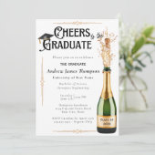 アールデコレトロ写真卒業パーティー発表 招待状 (スタンド正面)