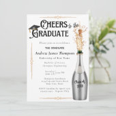 アールデコレトロ写真卒業パーティー発表 招待状 (スタンド正面)