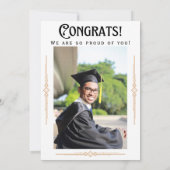 アールデコレトロ写真卒業パーティー発表 招待状 (裏面)