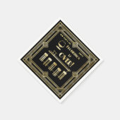 アールデコレトロ大晦日の禁止バー スタンダードカクテルナプキン (角)