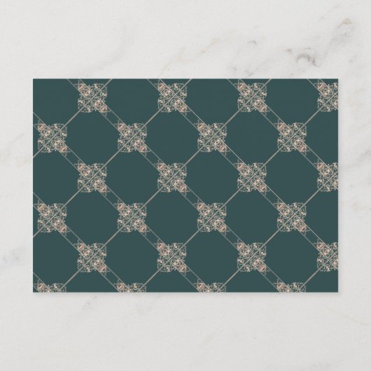 アールデコレトロ |フォレストグリーンバラ金ゴールド装飾品 出欠カード (裏面)