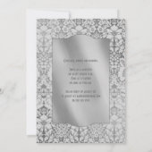 アールデコローアリングティースシルバー婚約パーティ 招待状 (裏面)