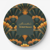 アールデコローアリング20sブライダルシャワー ペーパープレート (正面)