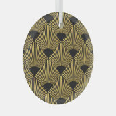 アールデコヴィンテージのシームレスなパターン ガラスオーナメント (正面右)