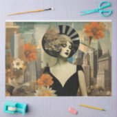 アールデコヴィンテージの分離 薄葉紙 (クラフト)