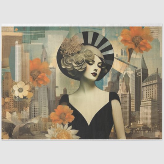 アールデコヴィンテージの分離 薄葉紙 (正面)