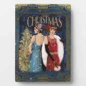 アールデコヴィンテージクリスマス女性 フォトプラーク (正面)