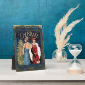 アールデコヴィンテージクリスマス女性 フォトプラーク (側面)