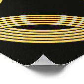 アールデコヴィンテージパターン。装飾オーナメント。 ポスター (角)