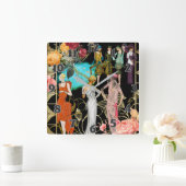 アールデコヴィンテージファッションアクリル壁時計 スクエア壁時計 (ホーム)