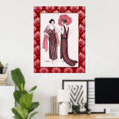 アールデコヴィンテージファッション ポスター (ホームオフィス)