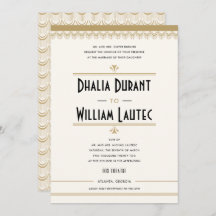 アールデコヴィンテージブラックと金ゴールド結婚ズ