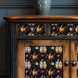 アールデコヴィンテージブラック金ゴールドフローラビートル 薄葉紙