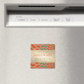 アールデコヴィンテージホタテ型ファン日付の保存 マグネット (インサイチュ (食洗機))