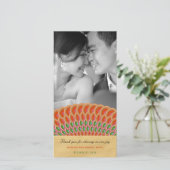 アールデコヴィンテージホタテFan Boho Asian 結婚's サンキューカード (スタンド正面)