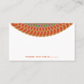 アールデコヴィンテージホタテFan Boho Asian 結婚's プレイスカード (正面)