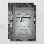 アールデコヴィンテージポスター結婚式招待状 招待状 (正面/裏面)