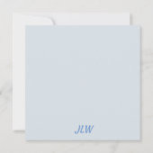 アールデコヴィンテージラインストーンとイニシャルフラット ノートカード (裏面)