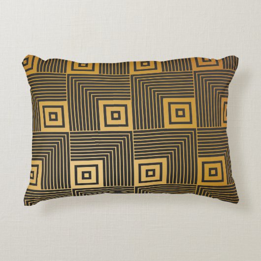 アールデコヴィンテージ壁紙パターン アクセントクッション (正面)