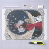 アールデコヴィンテージ女性のデコパージュ 薄葉紙 (クラフト)