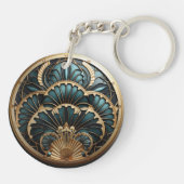 アールデコヴィンテージ幾何エレガント キーホルダー (裏面)